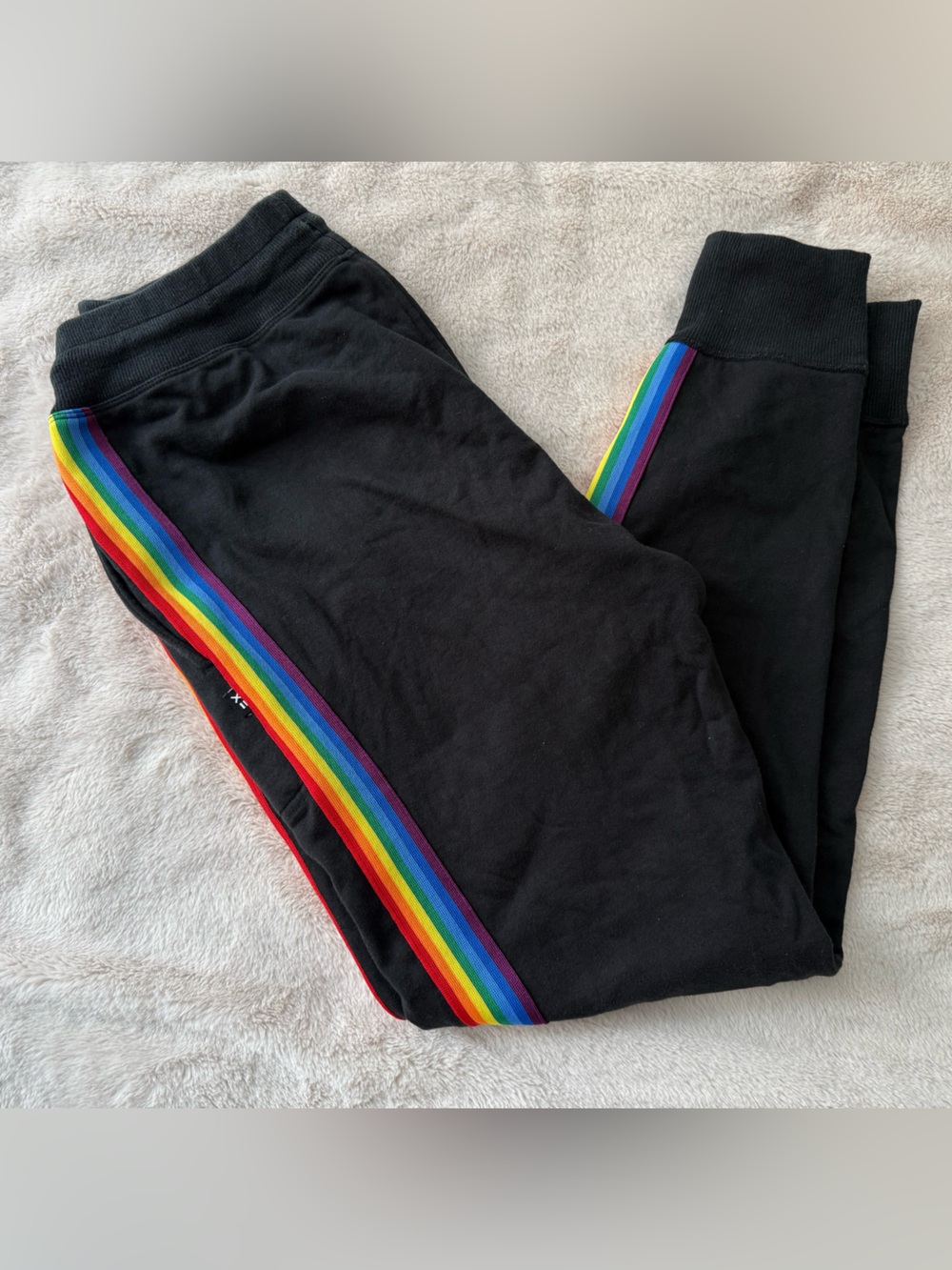TOMBOYX Black Rainbow Pride French Terry Jogger Size S